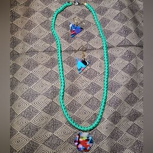 Handmade charm necklace/choker set